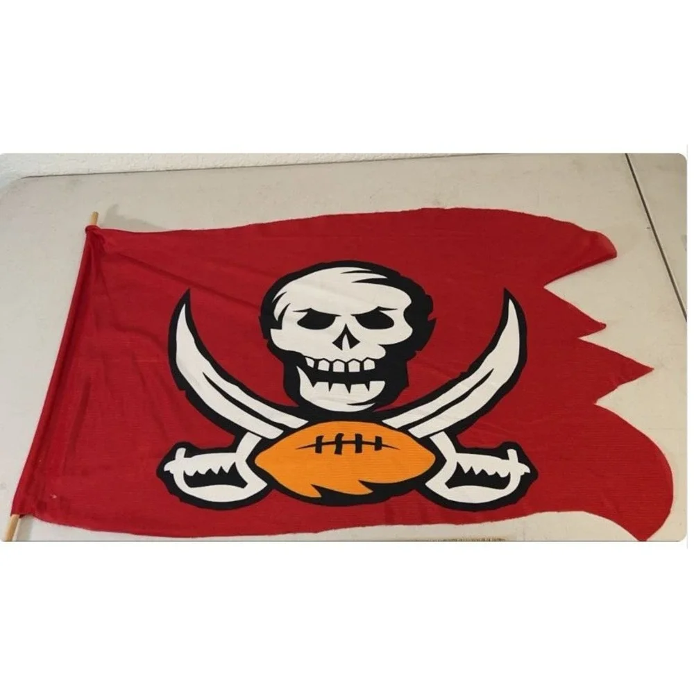Lot of Buccaneers Flags Helmut Sign and Blanket